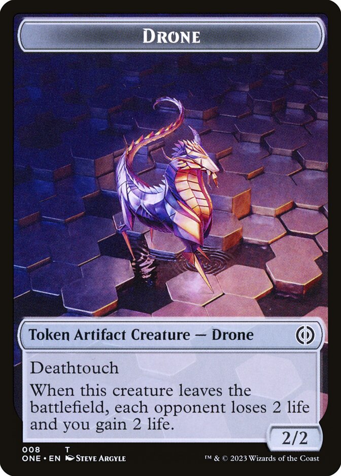 Phyrexian Mite (012) // Drone Double-Sided Token [Phyrexia: All Will Be One Tokens] - Destination Retro