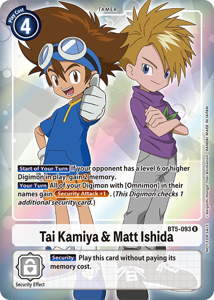Tai Kamiya & Matt Ishida [BT5-093] (Buy-A-Box Promo) [Battle of Omni Promos] - Destination Retro