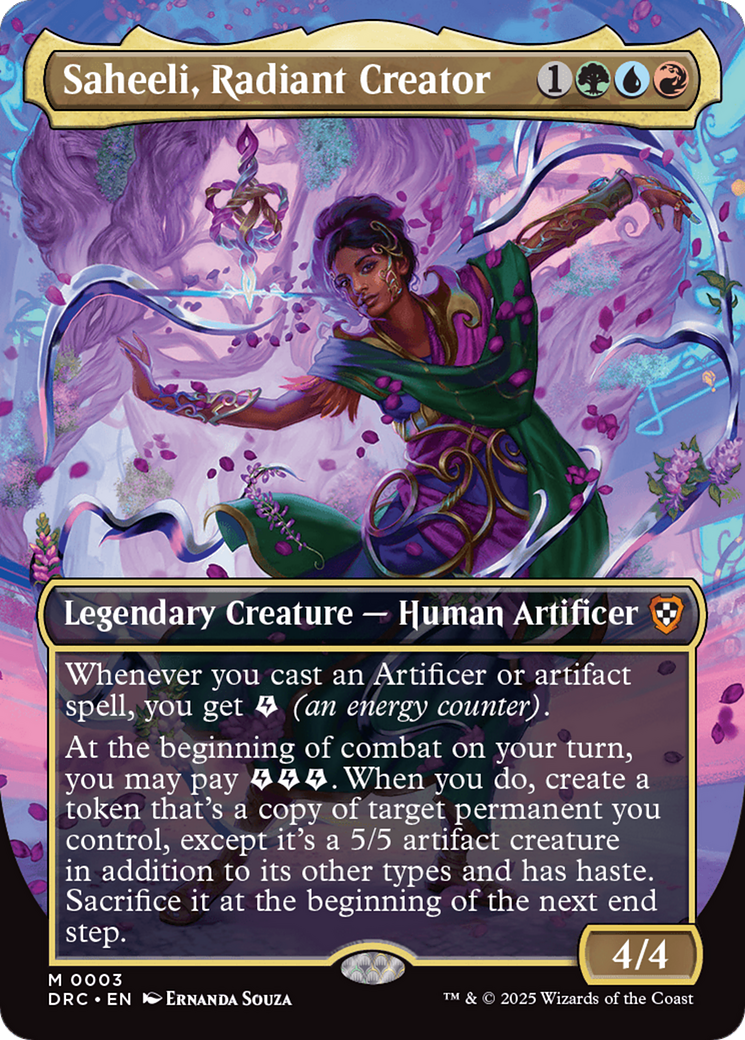 Saheeli, Radiant Creator (Borderless) [Aetherdrift Commander] - Destination Retro