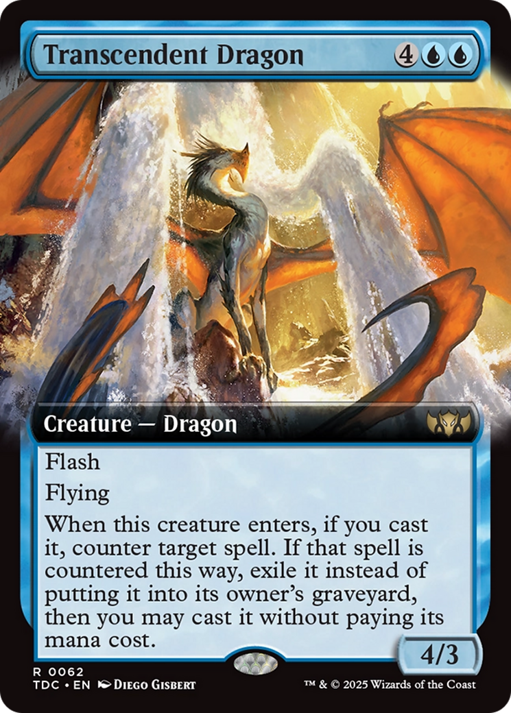 Transcendent Dragon (Extended Art) [Tarkir: Dragonstorm Commander] - Destination Retro