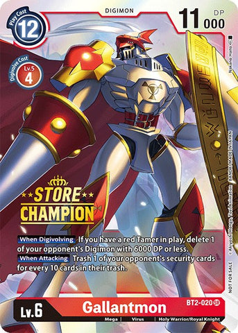 Gallantmon [BT2-020] (Store Champion) [Release Special Booster Promos] - Destination Retro