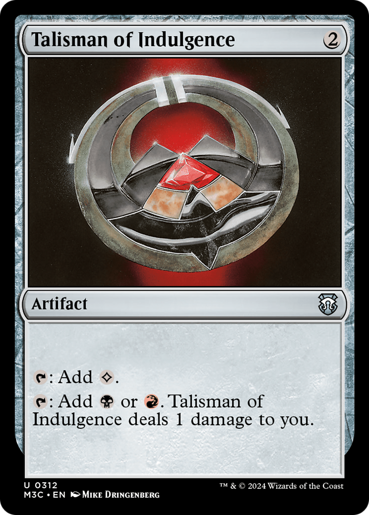 Talisman of Indulgence [Modern Horizons 3 Commander] - Destination Retro
