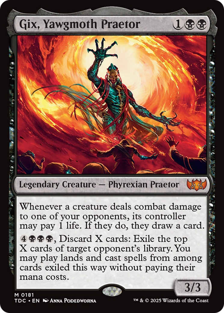Gix, Yawgmoth Praetor [Tarkir: Dragonstorm Commander] - Destination Retro