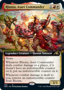 Risona, Asari Commander (Extended Art) [Kamigawa: Neon Dynasty] - Destination Retro