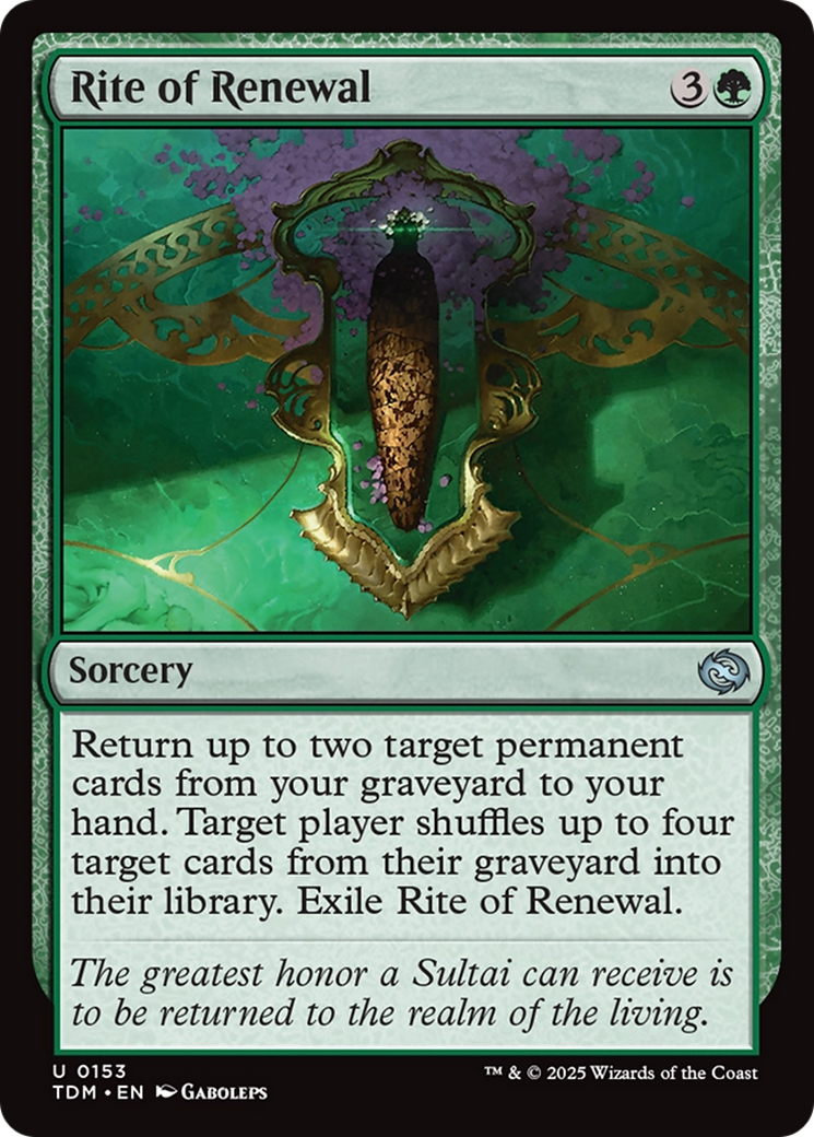 Rite of Renewal [Tarkir: Dragonstorm] - Destination Retro
