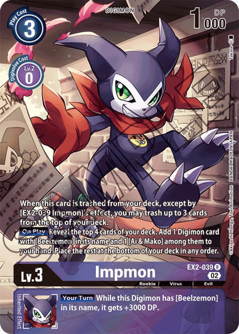 Impmon [EX2-039] (Alternate Art) [Starter Deck: Beelzemon Advanced Deck Set] - Destination Retro