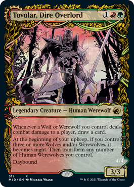 Tovolar, Dire Overlord // Tovolar, the Midnight Scourge (Showcase Equinox) [Innistrad: Midnight Hunt] - Destination Retro