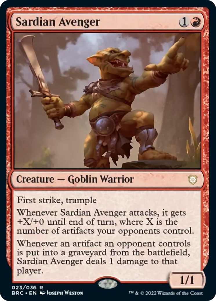 Sardian Avenger [The Brothers' War Commander] - Destination Retro