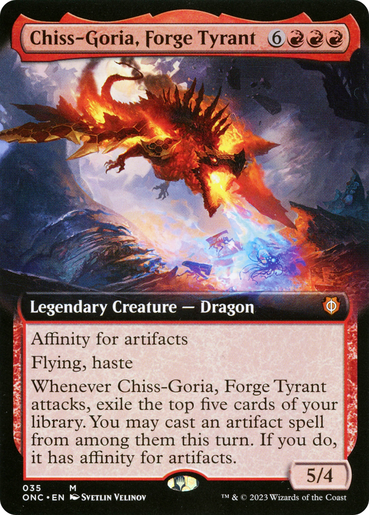 Chiss-Goria, Forge Tyrant (Extended Art) [Phyrexia: All Will Be One Commander] - Destination Retro
