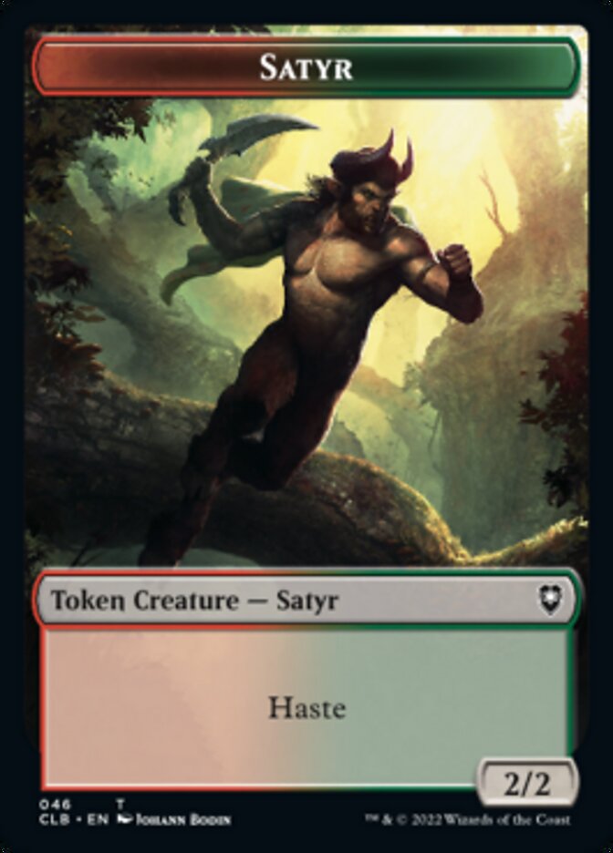 Satyr // Beast Double-Sided Token [Commander Legends: Battle for Baldur's Gate Tokens] - Destination Retro