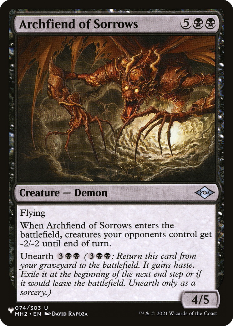 Archfiend of Sorrows [The List] - Destination Retro