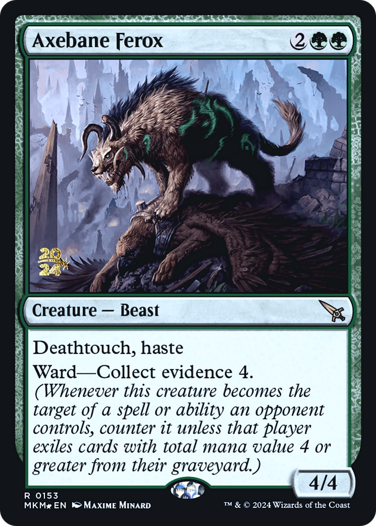 Axebane Ferox [Murders at Karlov Manor Prerelease Promos] - Destination Retro
