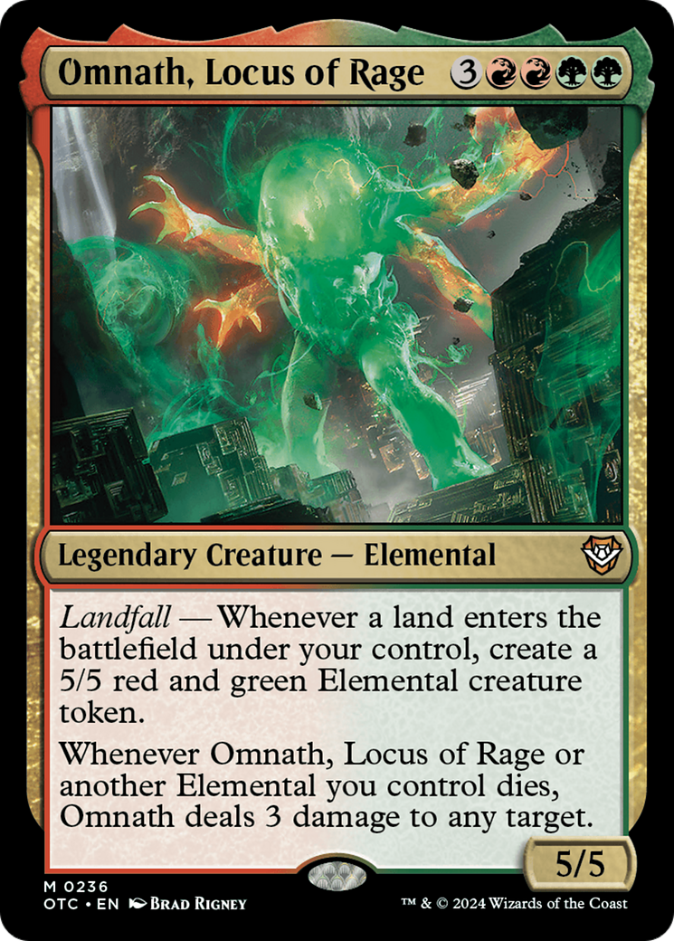 Omnath, Locus of Rage [Outlaws of Thunder Junction Commander] - Destination Retro