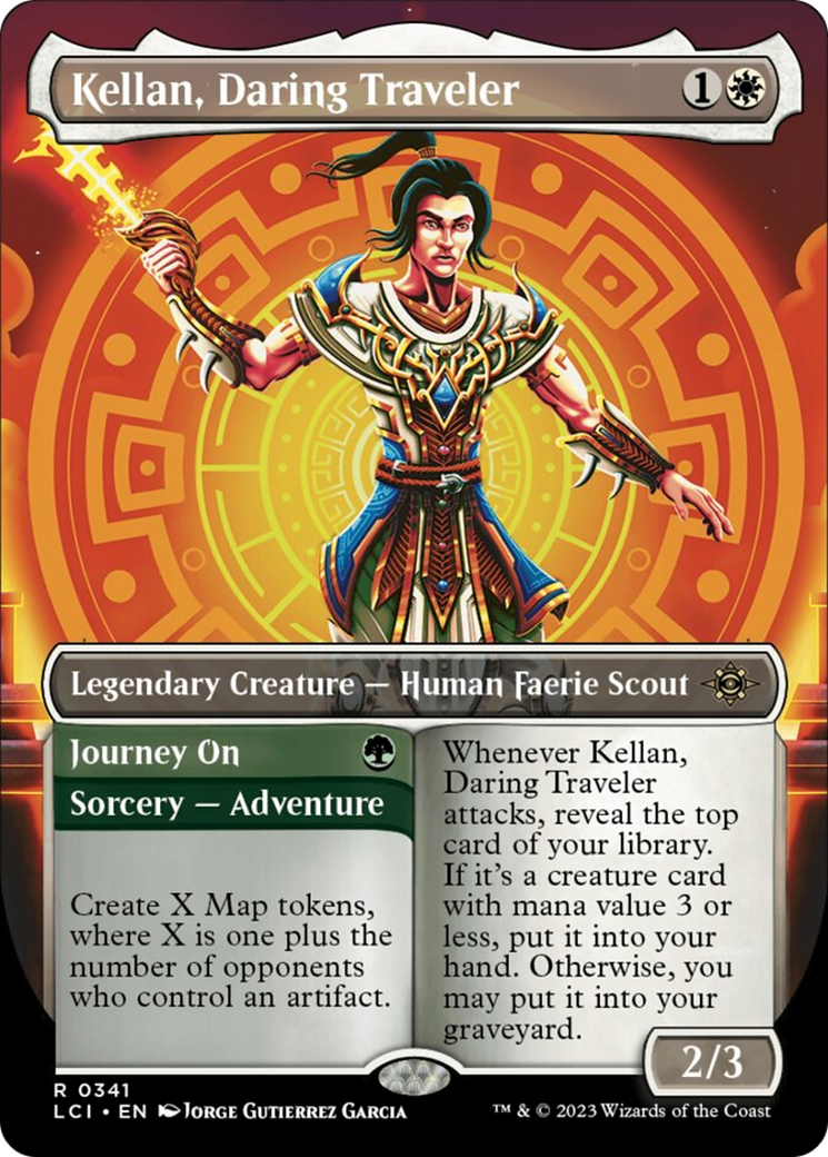 Kellan, Daring Traveler (Borderless) [The Lost Caverns of Ixalan] - Destination Retro