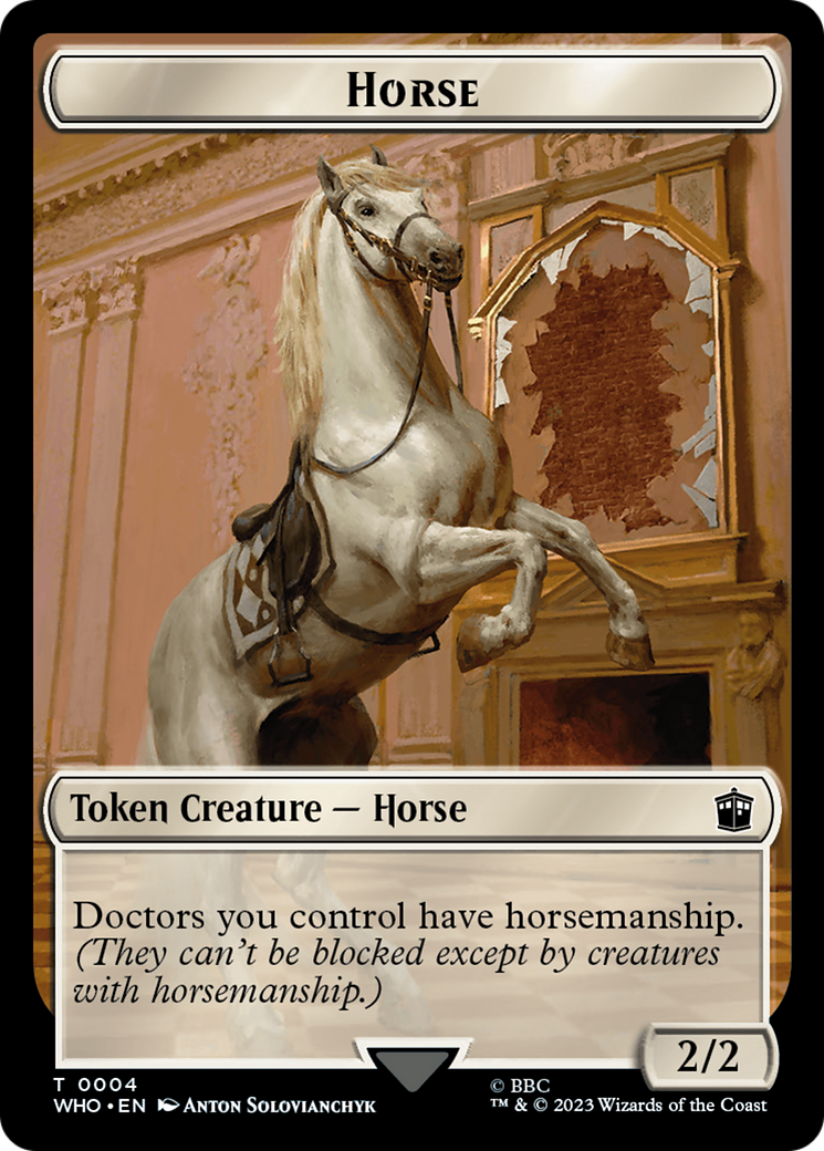 Horse // Cyberman Double-Sided Token [Doctor Who Tokens] - Destination Retro
