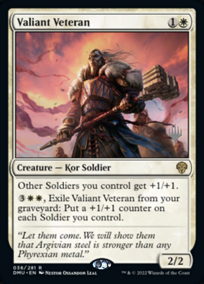 Valiant Veteran (Promo Pack) [Dominaria United Promos] - Destination Retro