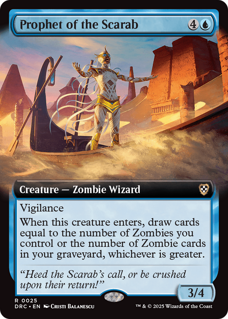 Prophet of the Scarab (Extended Art) [Aetherdrift Commander] - Destination Retro