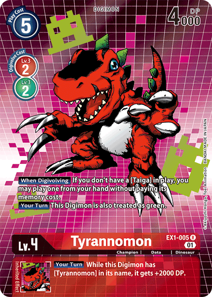 Tyrannomon [EX1-005] (Alternate Art) [Classic Collection] - Destination Retro