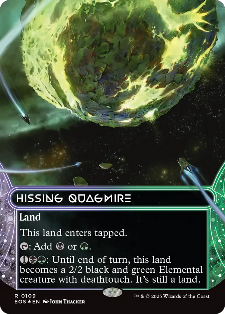 Hissing Quagmire (0109) (Borderless) (Galaxy Foil) [Edge of Eternities: Stellar Sights] - Destination Retro