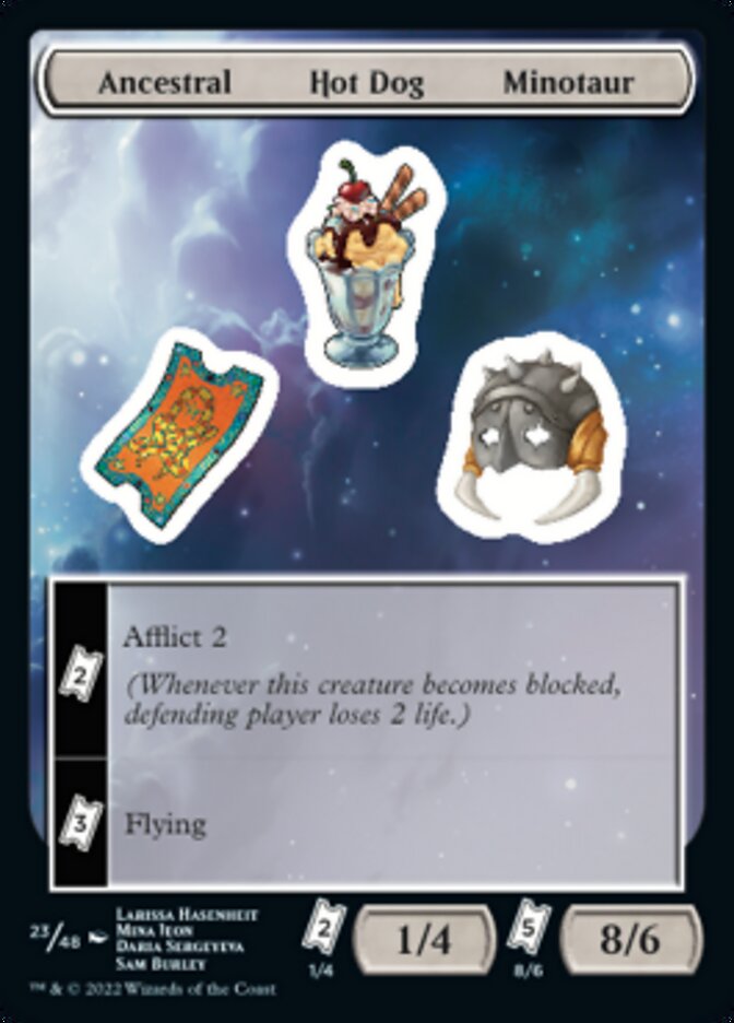 Ancestral Hot Dog Minotaur [Unfinity Stickers] - Destination Retro
