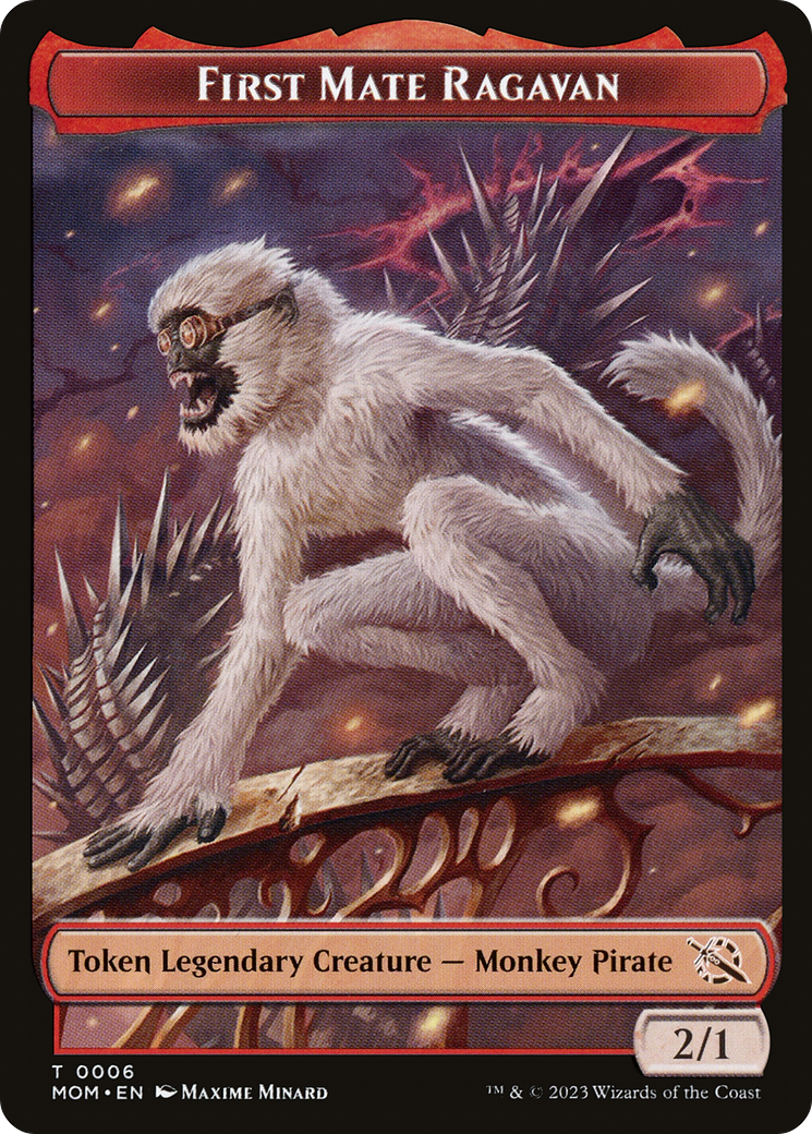 First Mate Ragavan // Teferi's Talent Emblem Double-Sided Token [March of the Machine Commander Tokens] - Destination Retro