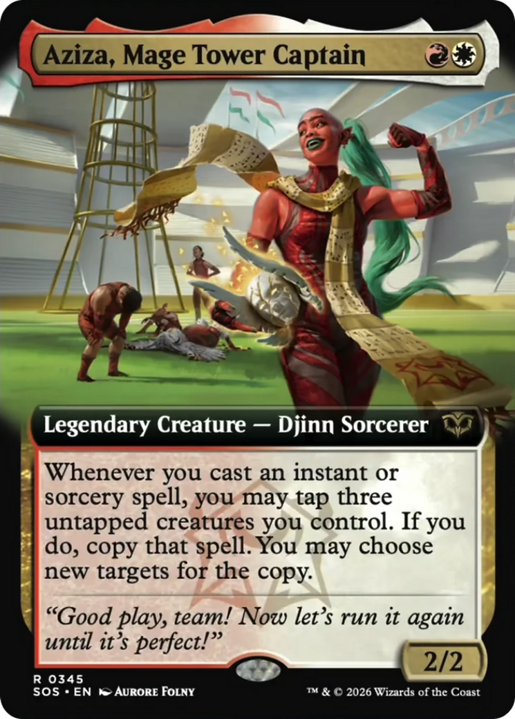 Aziza, Mage Tower Captain (Extended Art) [Secrets of Strixhaven] - Destination Retro