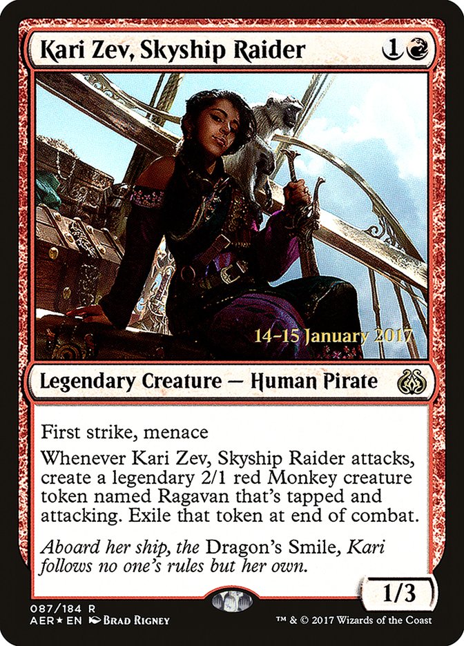 Kari Zev, Skyship Raider [Aether Revolt Prerelease Promos] - Destination Retro