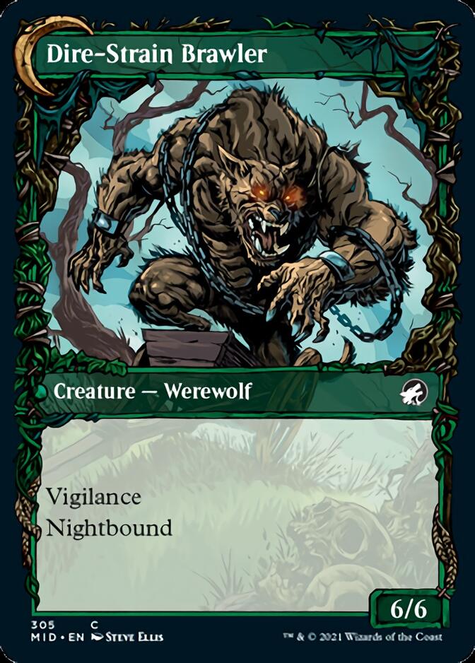 Tireless Hauler // Dire-Strain Brawler (Showcase Equinox) [Innistrad: Midnight Hunt] - Destination Retro