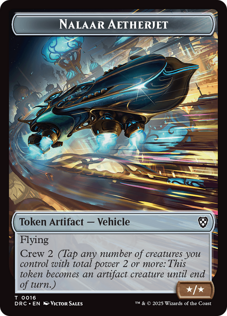 Construct // Nalaar Aetherjet Double-Sided Token [Aetherdrift Tokens] - Destination Retro