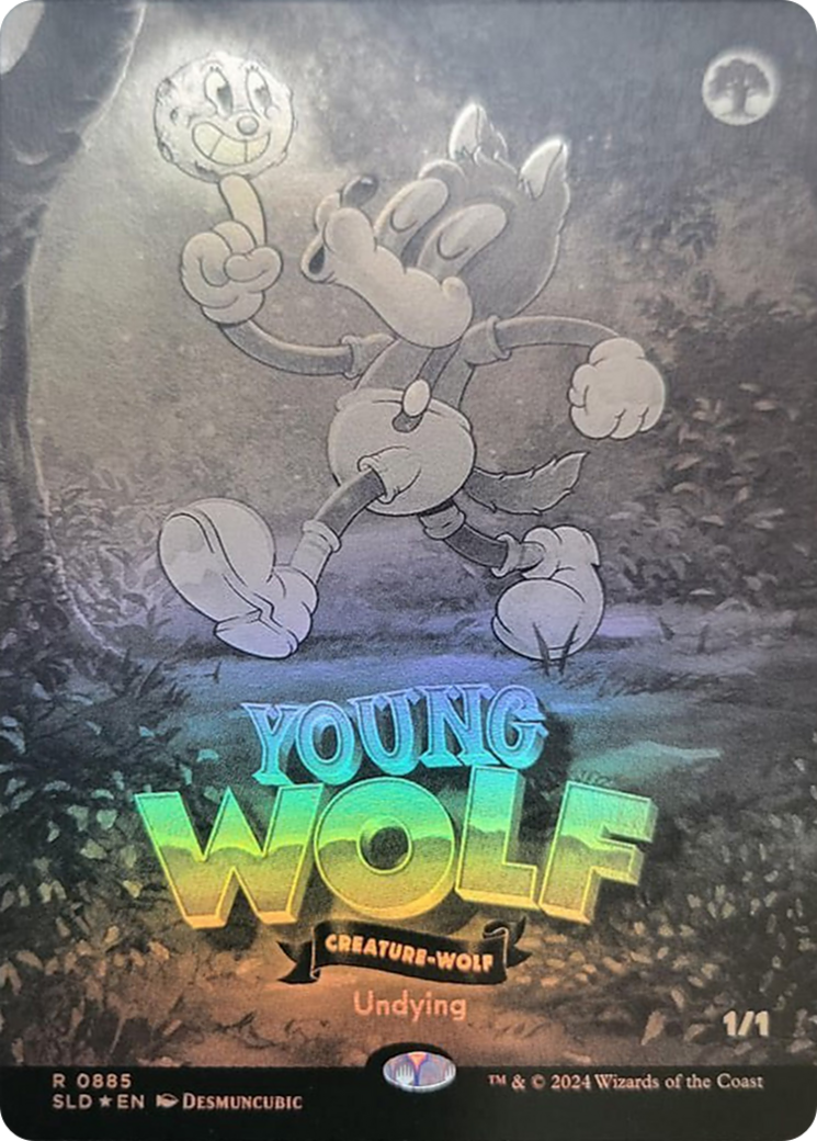 Young Wolf (Black & White Foil) [Secret Lair Drop Series] - Destination Retro