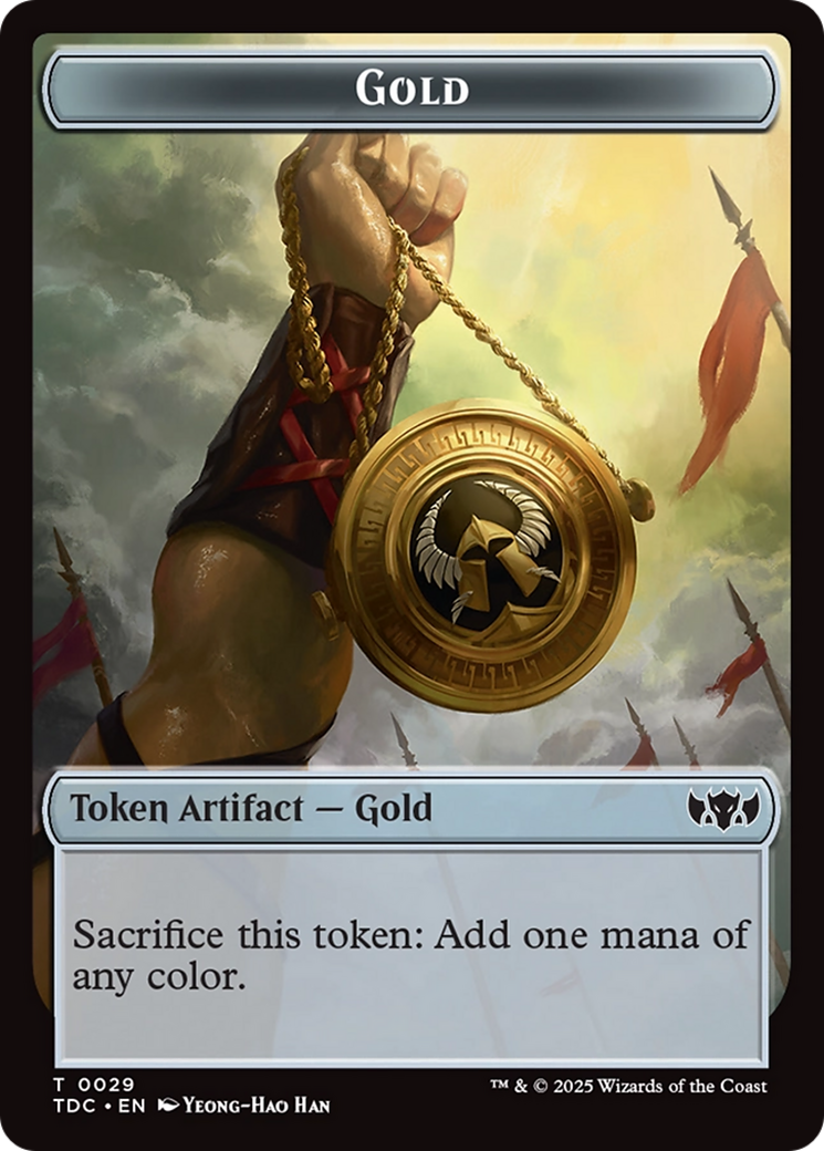 Elemental (0016) // Gold Double-Sided Token [Tarkir: Dragonstorm Commander Tokens] - Destination Retro