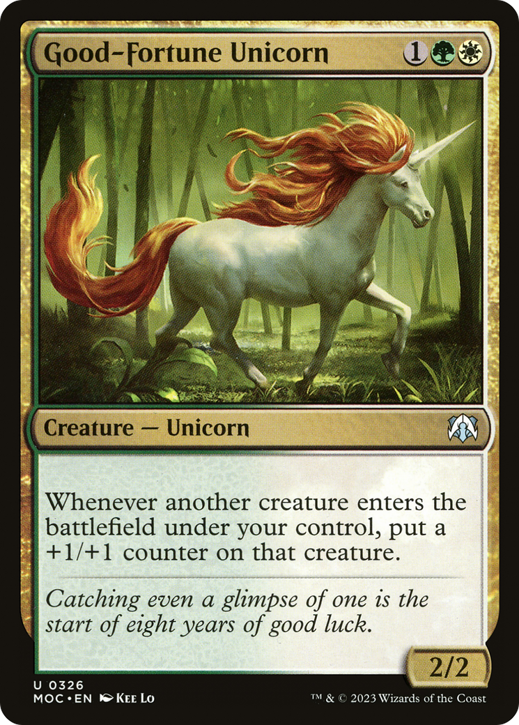 Good-Fortune Unicorn [March of the Machine Commander] - Destination Retro