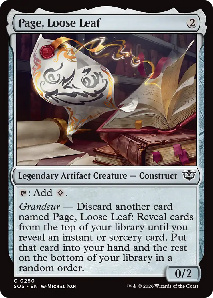 Page, Loose Leaf [Secrets of Strixhaven] - Destination Retro