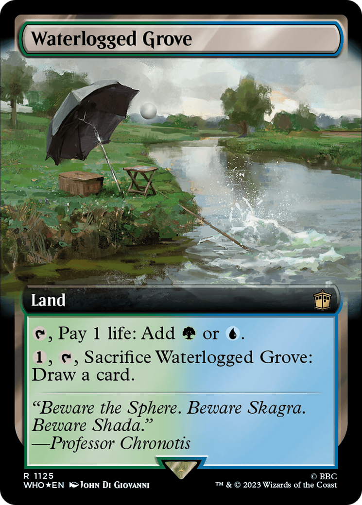 Waterlogged Grove (Extended Art) (Surge Foil) [Doctor Who] - Destination Retro