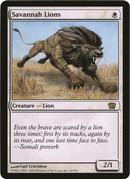 Savannah Lions (Oversized) [Eighth Edition Box Topper] - Destination Retro
