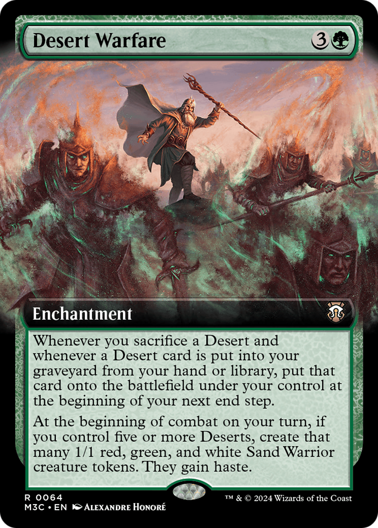 Desert Warfare (Extended Art) (Ripple Foil) [Modern Horizons 3 Commander] - Destination Retro