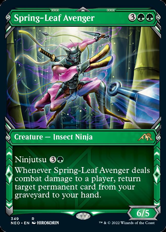 Spring-Leaf Avenger (Showcase Ninja) [Kamigawa: Neon Dynasty] - Destination Retro
