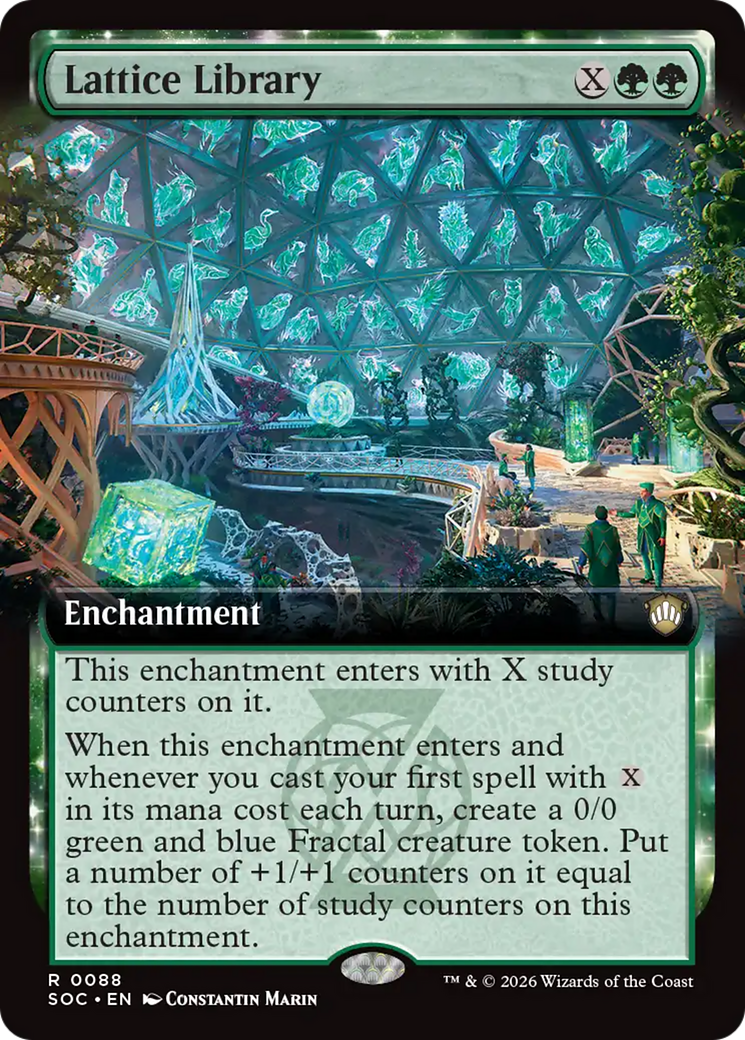 Lattice Library (Extended Art) [Secrets of Strixhaven Commander] - Destination Retro