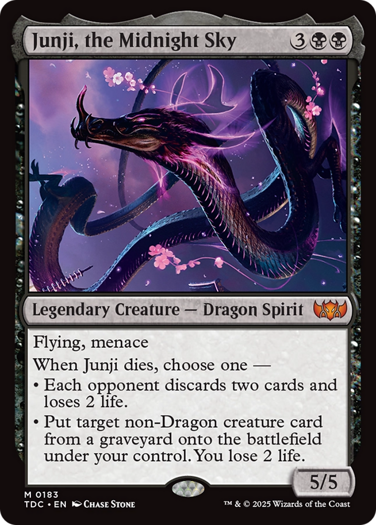 Junji, the Midnight Sky [Tarkir: Dragonstorm Commander] - Destination Retro