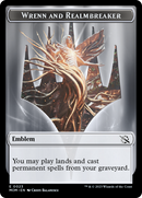 Phyrexian Myr // Wrenn and Realmbreaker Emblem Double-Sided Token [March of the Machine Tokens] - Destination Retro
