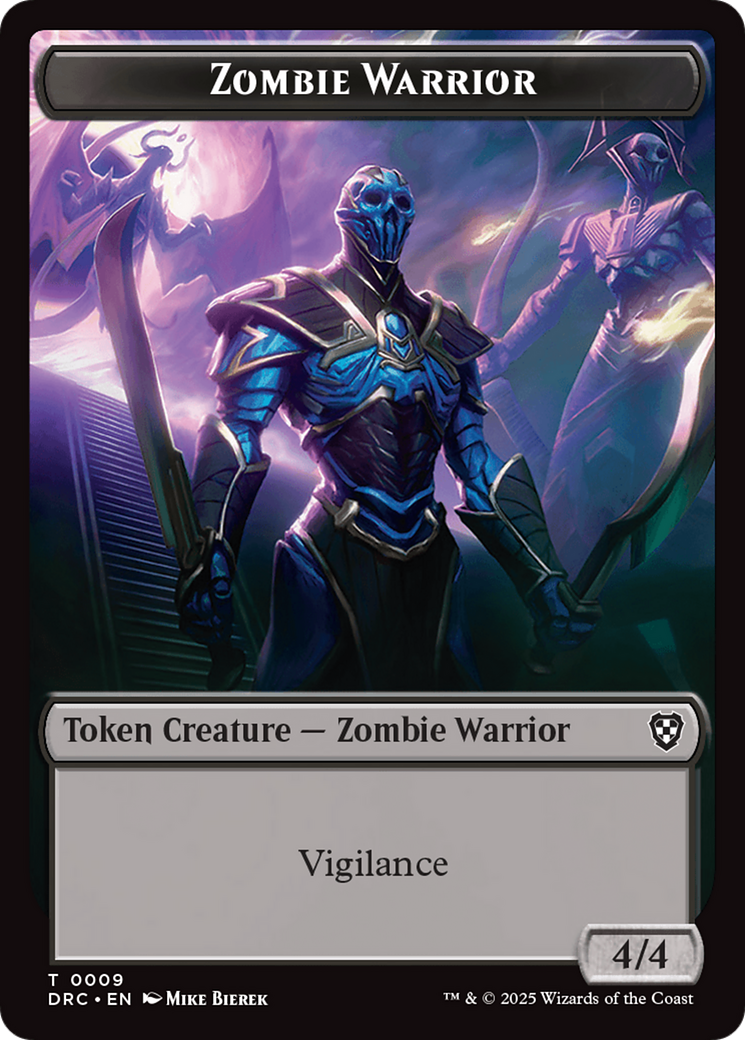 Zombie Army // Zombie Warrior Double-Sided Token [Aetherdrift Tokens] - Destination Retro