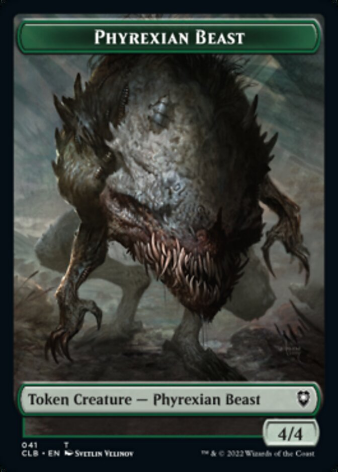 Phyrexian Beast // Wurm Double-Sided Token [Commander Legends: Battle for Baldur's Gate Tokens] - Destination Retro