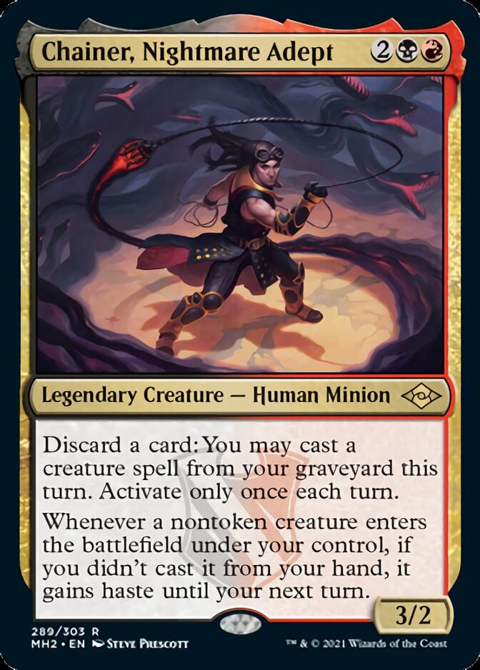 Chainer, Nightmare Adept (Foil Etched) [Modern Horizons 2] - Destination Retro