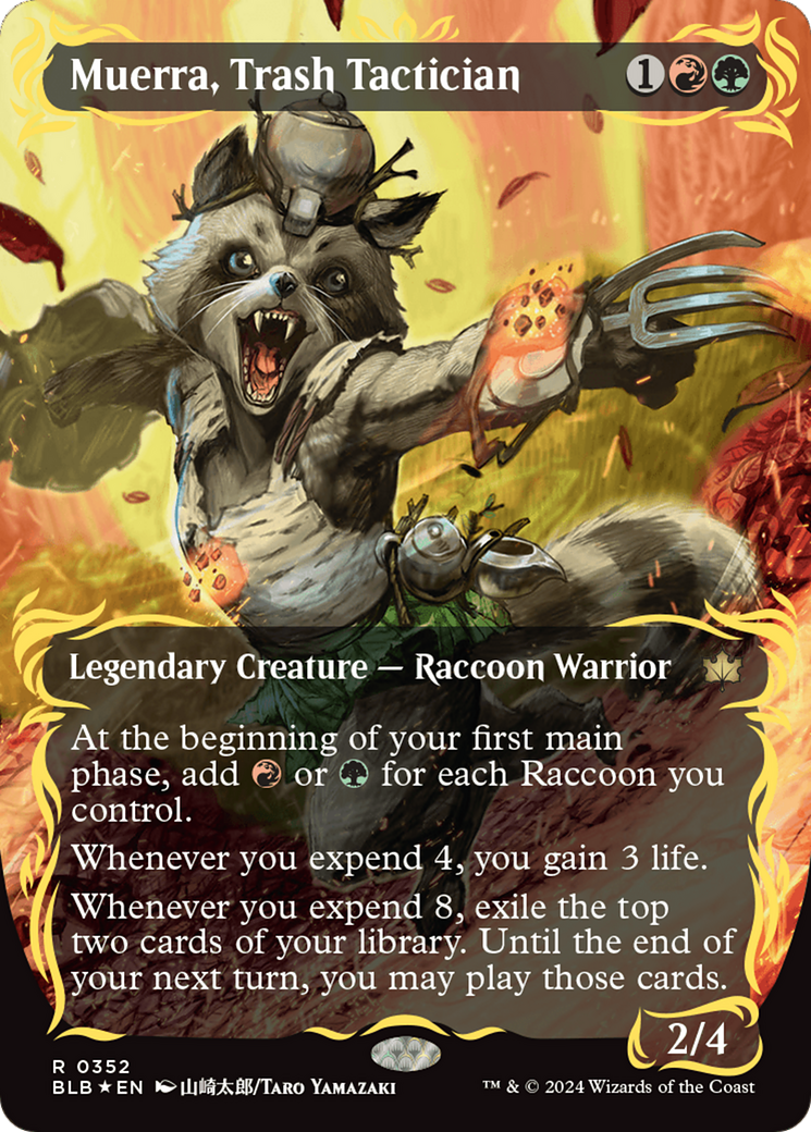 Muerra, Trash Tactician (Borderless) (Raised Foil) [Bloomburrow] - Destination Retro