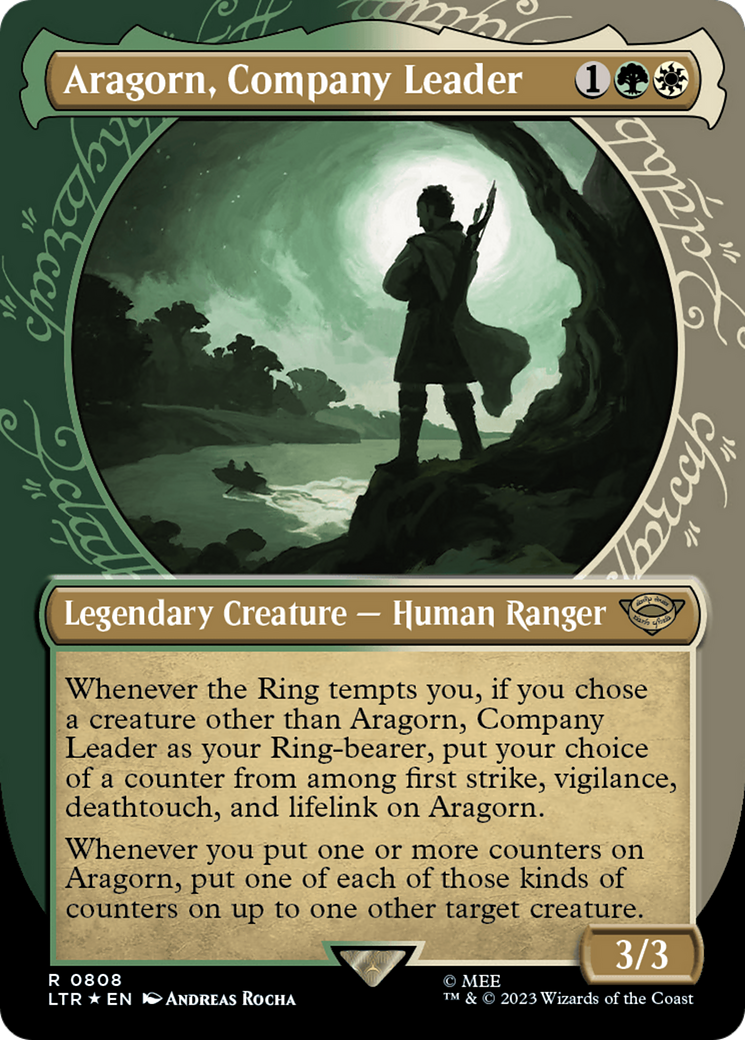 Aragorn, Company Leader (Showcase) (Surge Foil) [The Lord of the Rings: Tales of Middle-Earth] - Destination Retro