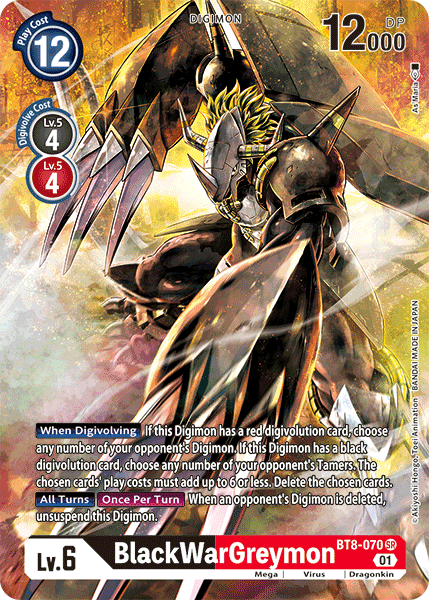 BlackWarGreymon [BT8-070] (Alternate Art) [New Awakening] - Destination Retro