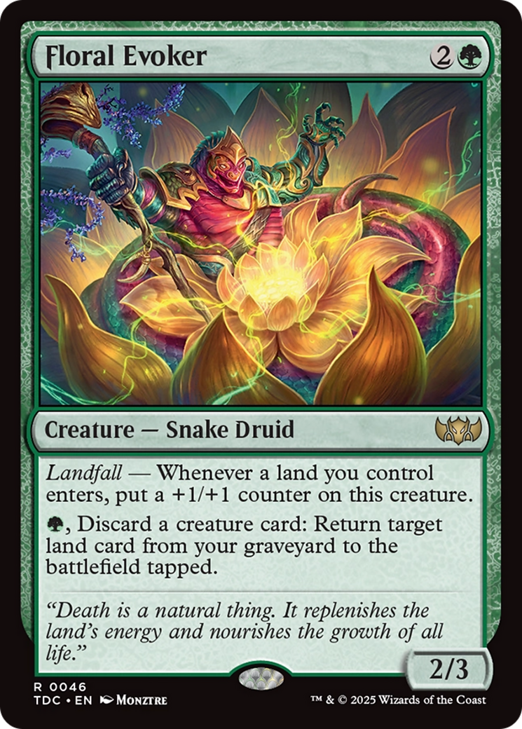 Floral Evoker [Tarkir: Dragonstorm Commander] - Destination Retro