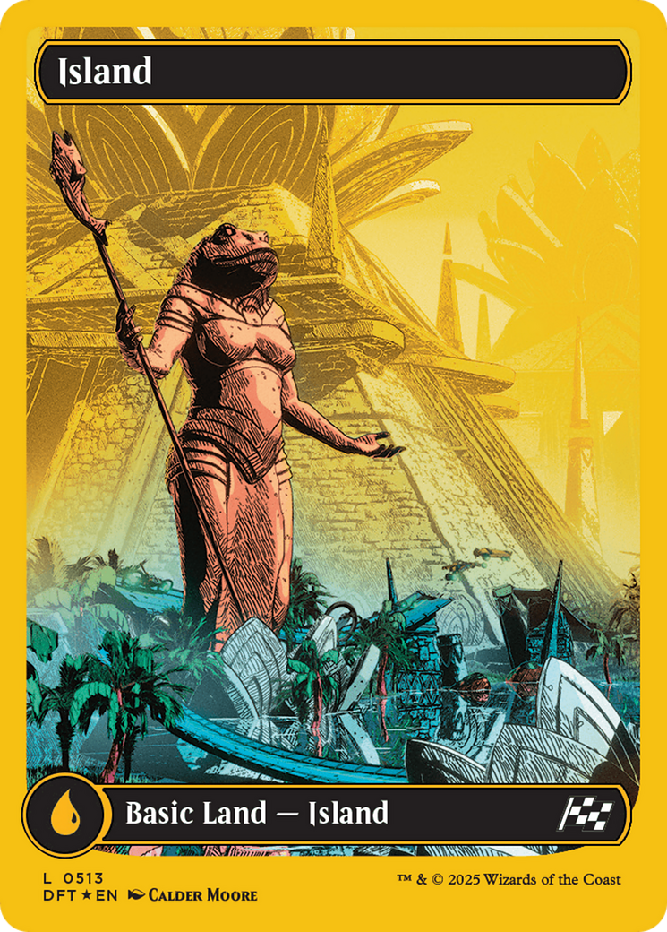 Island (0513) (First-Place Foil) [Aetherdrift] - Destination Retro