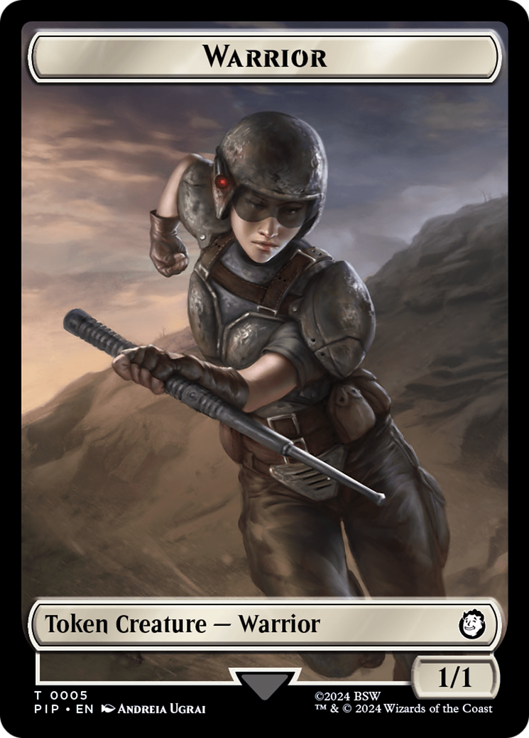 Warrior // Food (0012) Double-Sided Token [Fallout Tokens] - Destination Retro