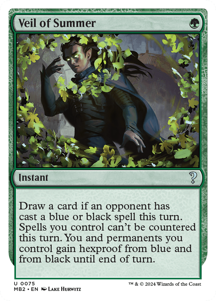 Veil of Summer (White Border) [Mystery Booster 2] - Destination Retro